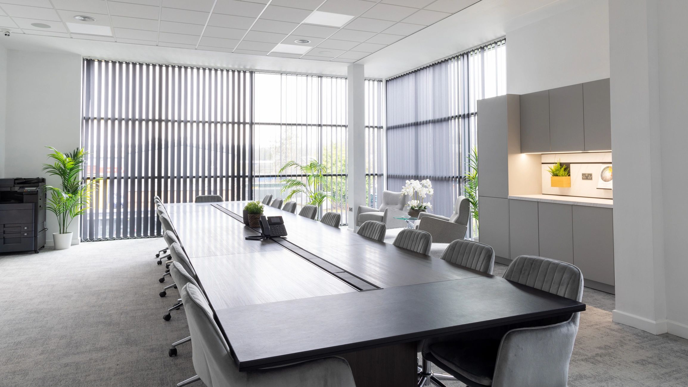 Modern conference room representing professional legal research services